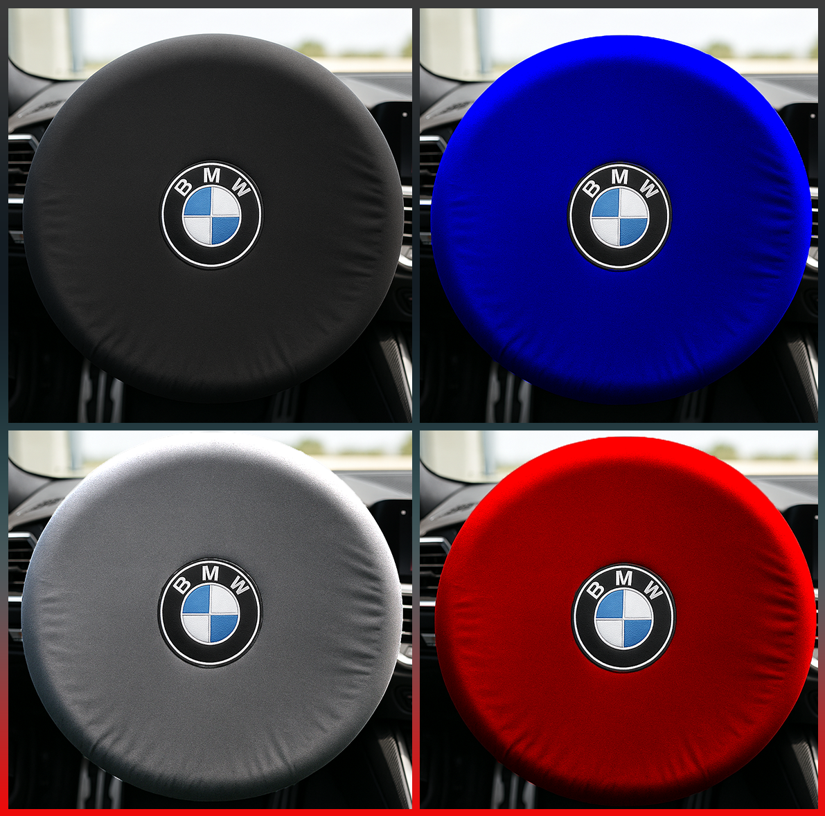 Steering Wheel Cover Soft Elastic Premium Fabric For all BMW Model